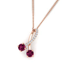 Load image into Gallery viewer, twogether-2-stone-diamond-ribbon-pendant-with-pink-sapphire-in-FDPD11486GSADRPIANGLE1-NL-RG
