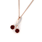 Load image into Gallery viewer, twogether-2-stone-diamond-ribbon-pendant-with-ruby-in-FDPD11486GRUDRANGLE1-NL-RG
