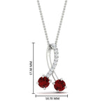 Load image into Gallery viewer, twogether-2-stone-diamond-ribbon-pendant-with-ruby-in-FDPD11486GRUDRANGLE1-NL-WG
