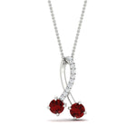 Load image into Gallery viewer, twogether-2-stone-diamond-ribbon-pendant-with-ruby-in-FDPD11486GRUDRANGLE1-NL-WG
