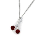 Load image into Gallery viewer, twogether-2-stone-diamond-ribbon-pendant-with-ruby-in-FDPD11486GRUDRANGLE1-NL-WG
