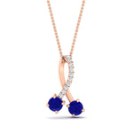Load image into Gallery viewer, twogether-2-stone-diamond-ribbon-pendant-with-sapphire-in-FDPD11486GSABLANGLE1-NL-RG
