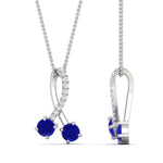 Load image into Gallery viewer, twogether-2-stone-diamond-ribbon-pendant-with-sapphire-in-FDPD11486GSABLANGLE1-NL-WG

