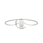 Load image into Gallery viewer, Alphabet disc diamond bracelet
