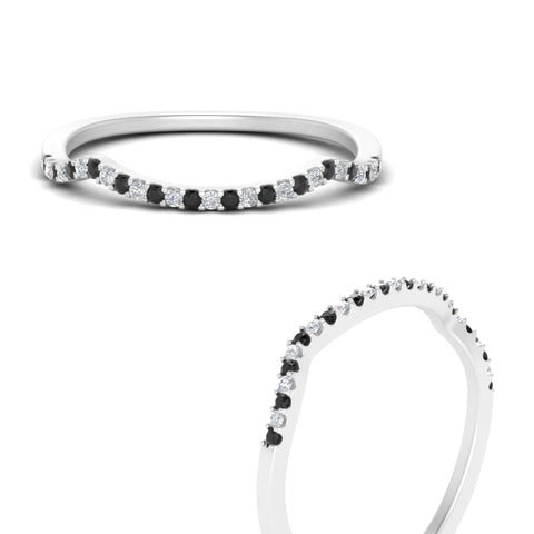 U Prong Curved Wedding Band