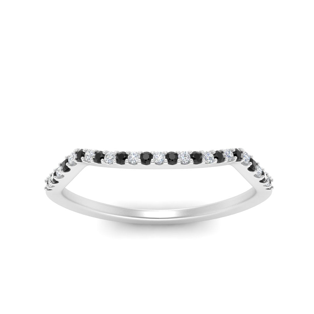 U Prong Curved Wedding Band