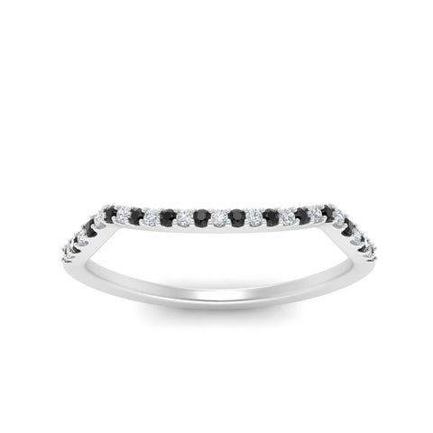 U Prong Curved Wedding Band