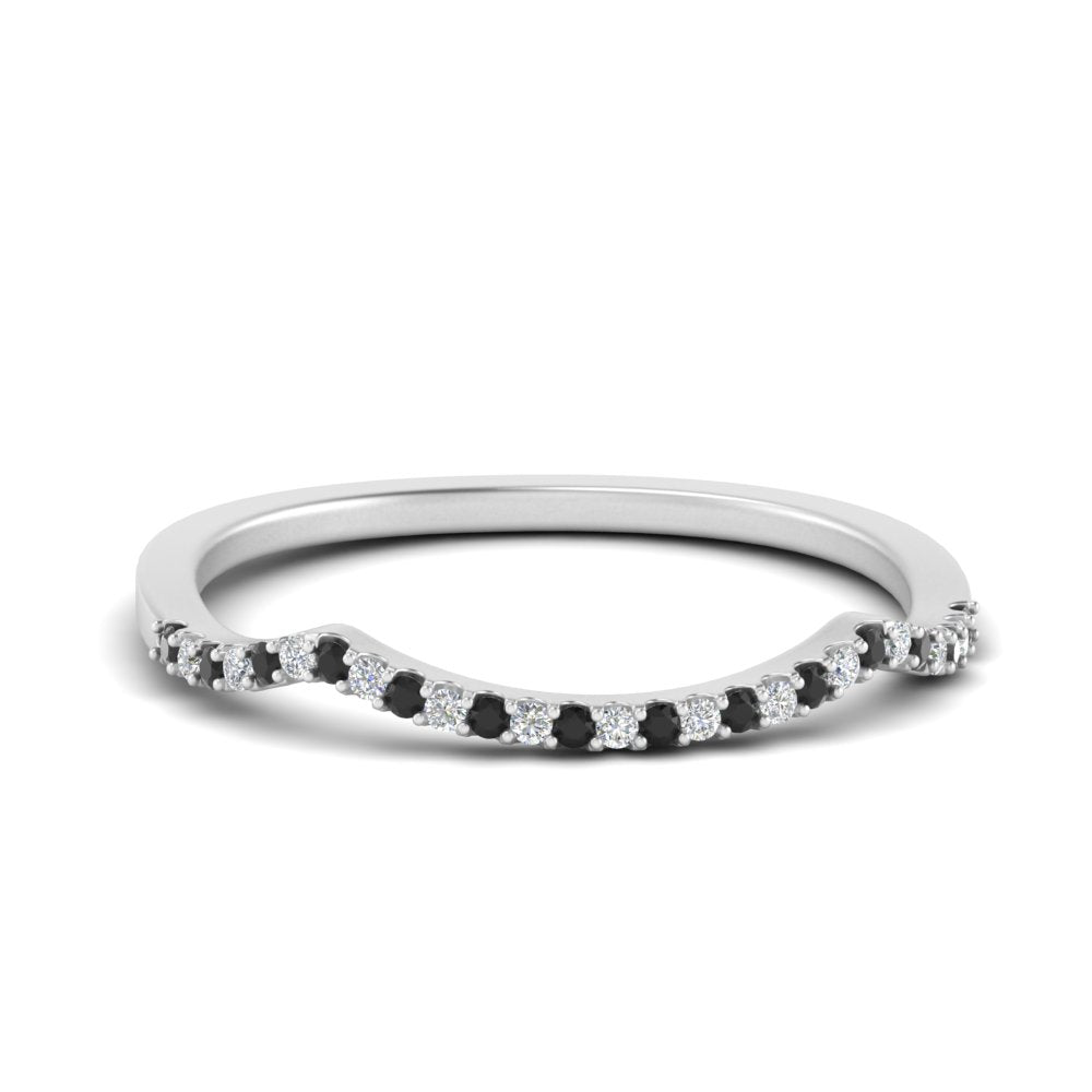 U Prong Curved Wedding Band