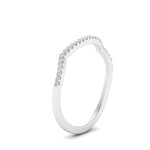 Load image into Gallery viewer, U Prong Curved Wedding Band
