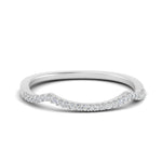 Load image into Gallery viewer, U Prong Curved Wedding Band
