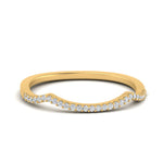 Load image into Gallery viewer, U Prong Curved Wedding Band

