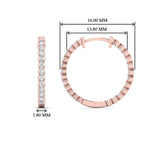 Load image into Gallery viewer, U Prong Diamond Hoop Earring
