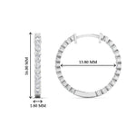 Load image into Gallery viewer, U Prong Diamond Hoop Earring
