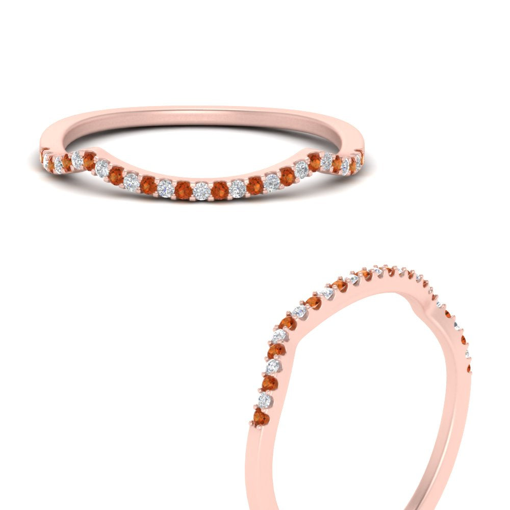 U Prong Curved Wedding Band