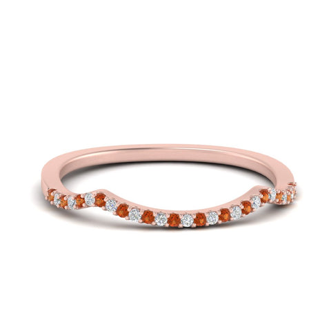 U Prong Curved Wedding Band