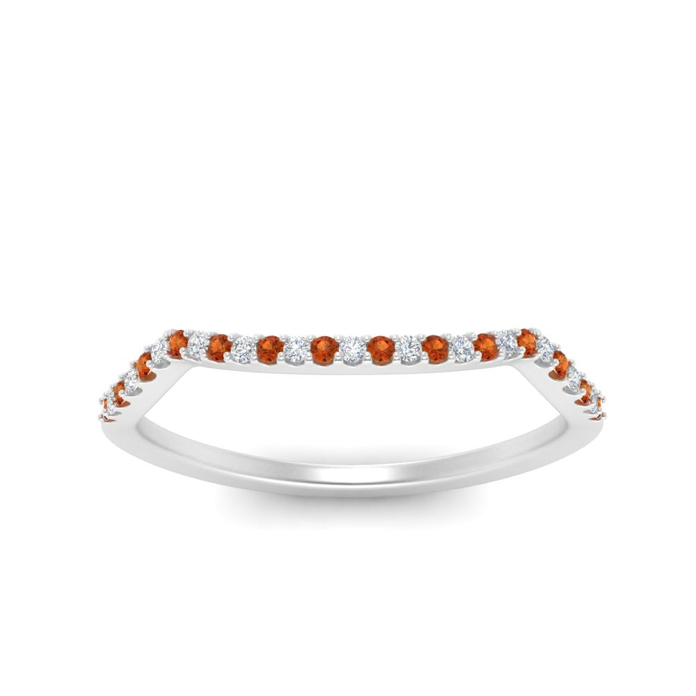 U Prong Curved Wedding Band