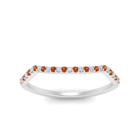 U Prong Curved Wedding Band