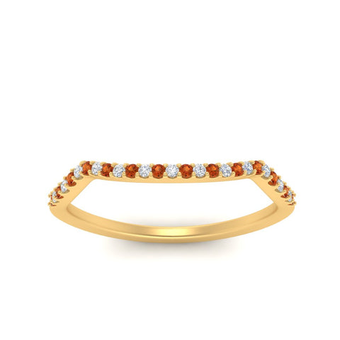 U Prong Curved Wedding Band