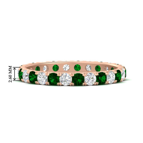 u-prong-round-diamond-eternity-band-one-carat-emerald-in-rose-gold-FDEWB8371GEMGR-1.00CT-NL-RG-HW