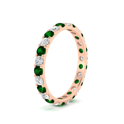 u-prong-round-diamond-eternity-band-one-carat-emerald-in-rose-gold-FDEWB8371GEMGRANGLE2-1.00CT-NL-RG