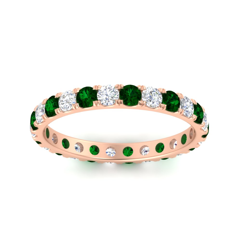 U Prong Round Eternity Band One Carat