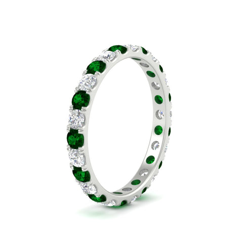 u-prong-round-diamond-eternity-band-one-carat-emerald-in-white-gold-FDEWB8371GEMGRANGLE2-1.00CT-NL-WG
