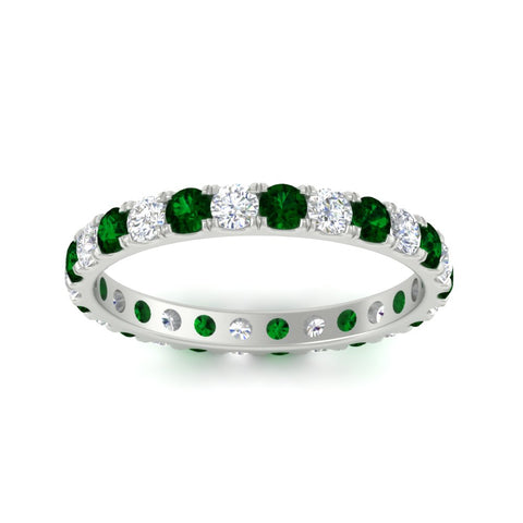 u-prong-round-diamond-eternity-band-one-carat-emerald-in-white-gold-FDEWB8371GEMGRANGLE5-1.00CT-NL-WG