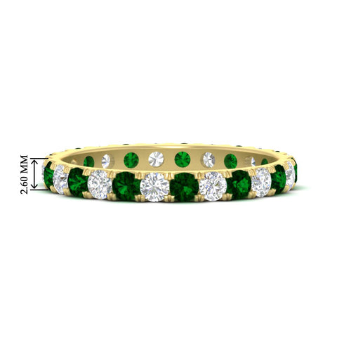 u-prong-round-diamond-eternity-band-one-carat-emerald-in-yellow-gold-FDEWB8371GEMGR-1.00CT-NL-YG-HW