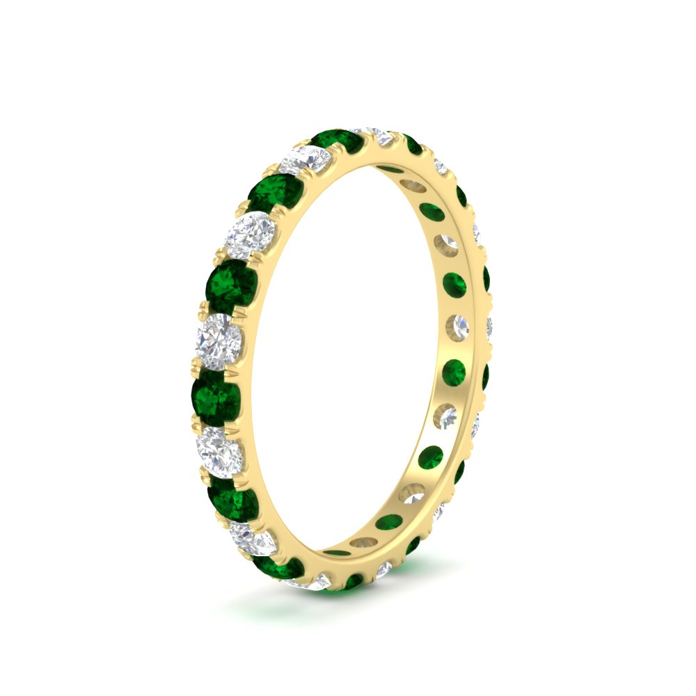 U Prong Round Eternity Band One Carat