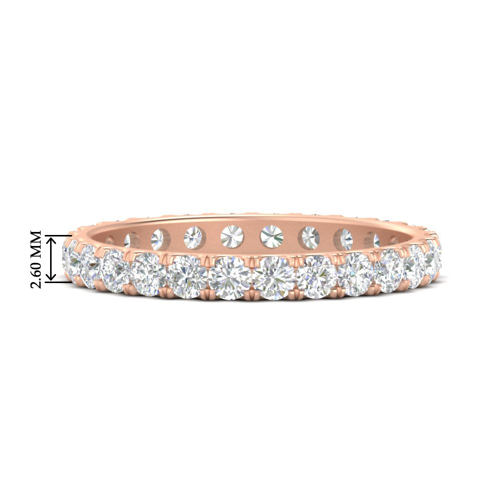 U Prong Round Eternity Band One Carat