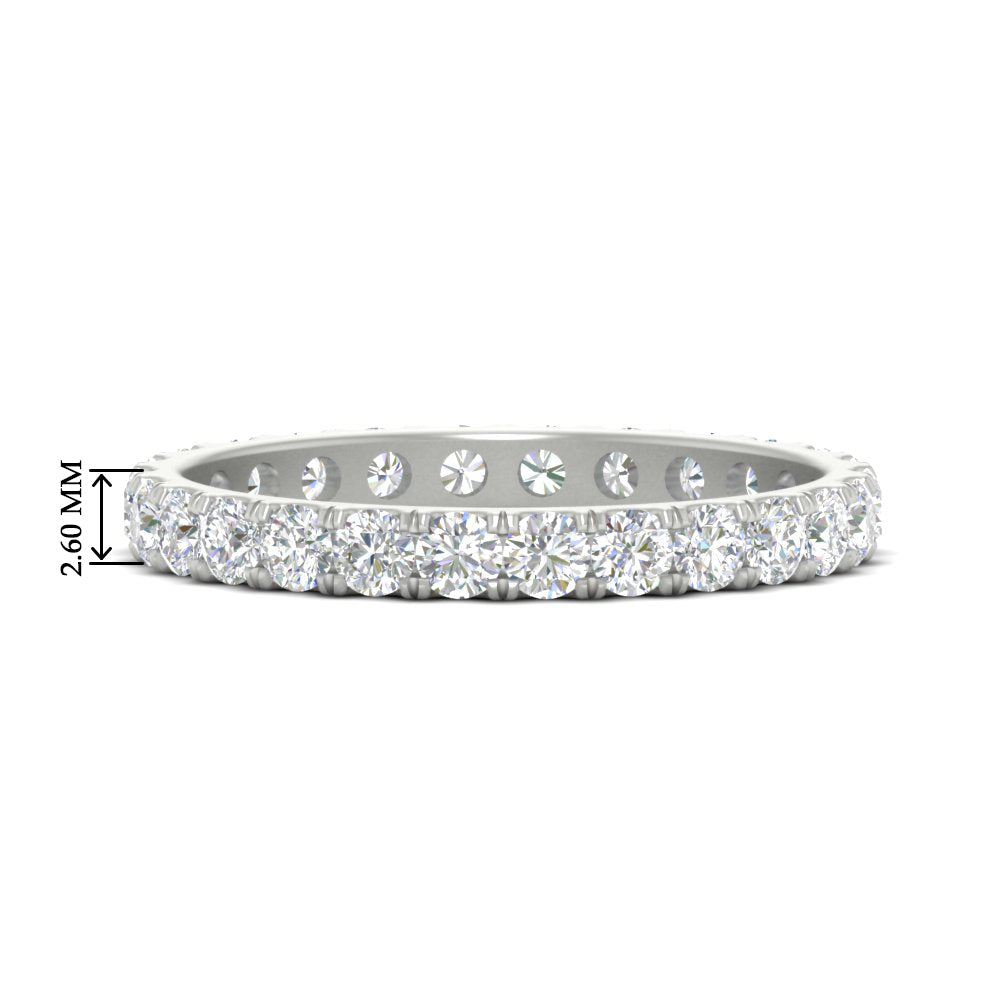 U Prong Round Eternity Band One Carat