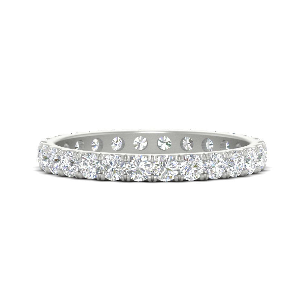 U Prong Round Eternity Band One Carat