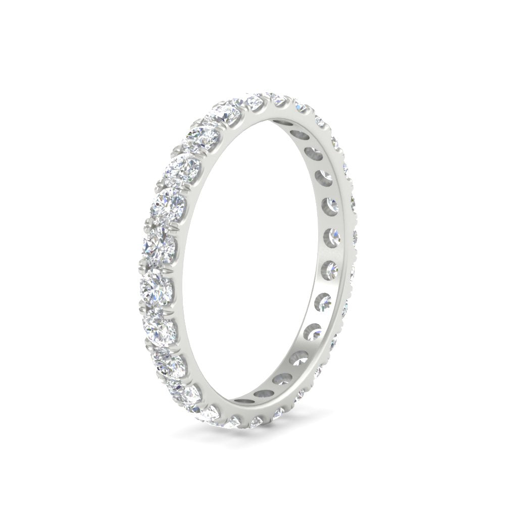 U Prong Round Eternity Band One Carat