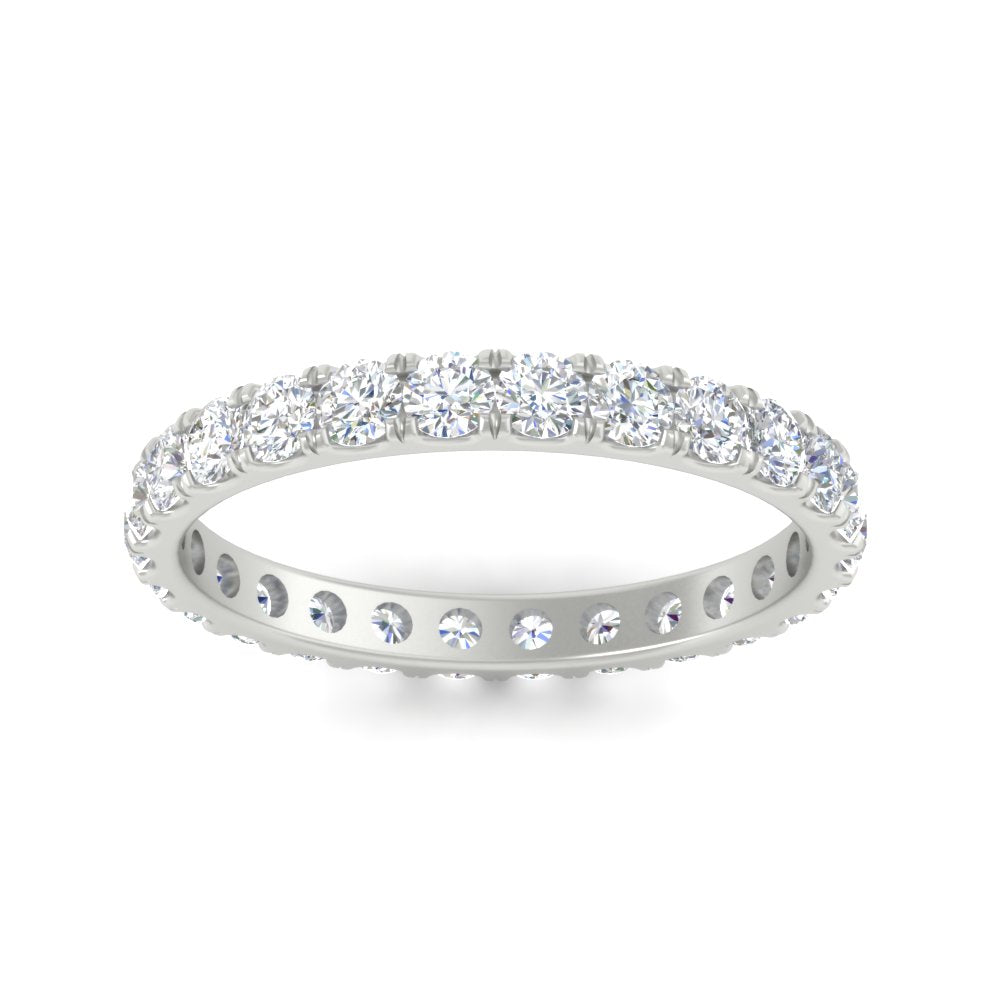 U Prong Round Eternity Band One Carat