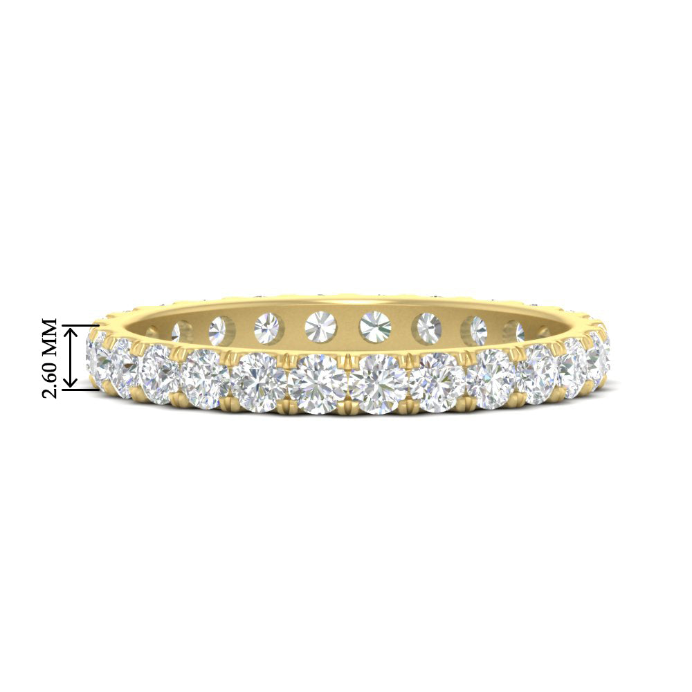 U Prong Round Eternity Band One Carat