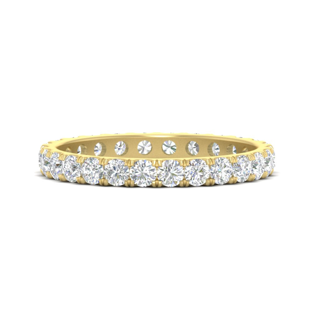 U Prong Round Eternity Band One Carat