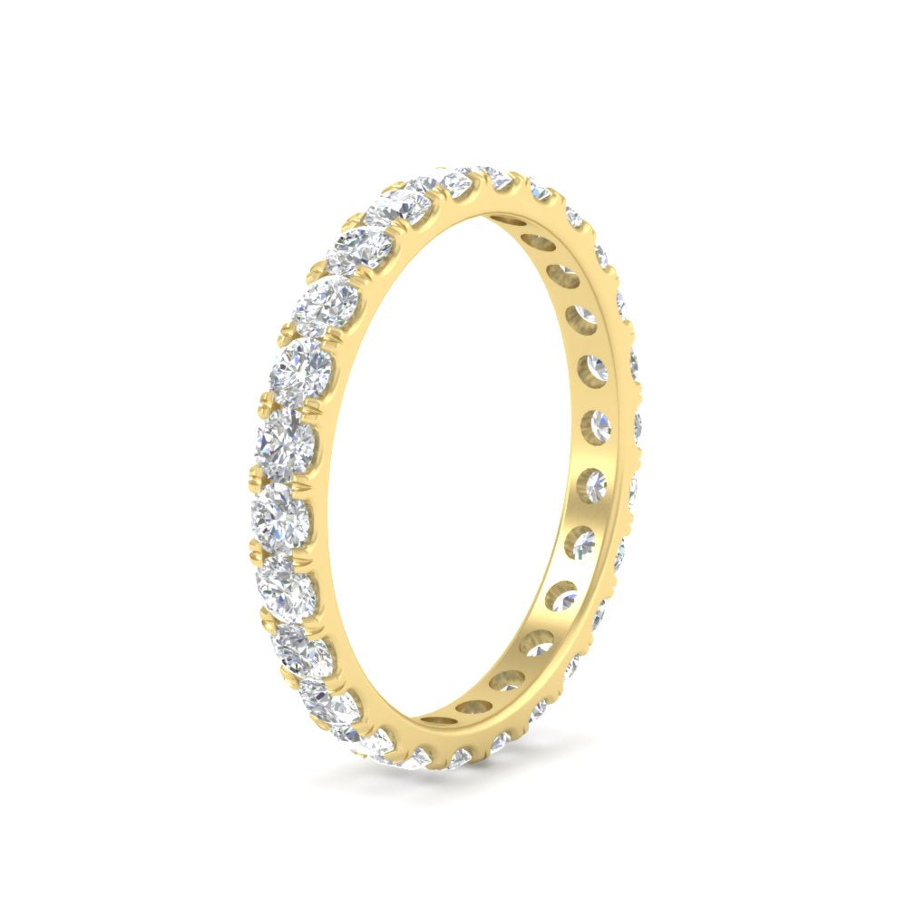 U Prong Round Eternity Band One Carat