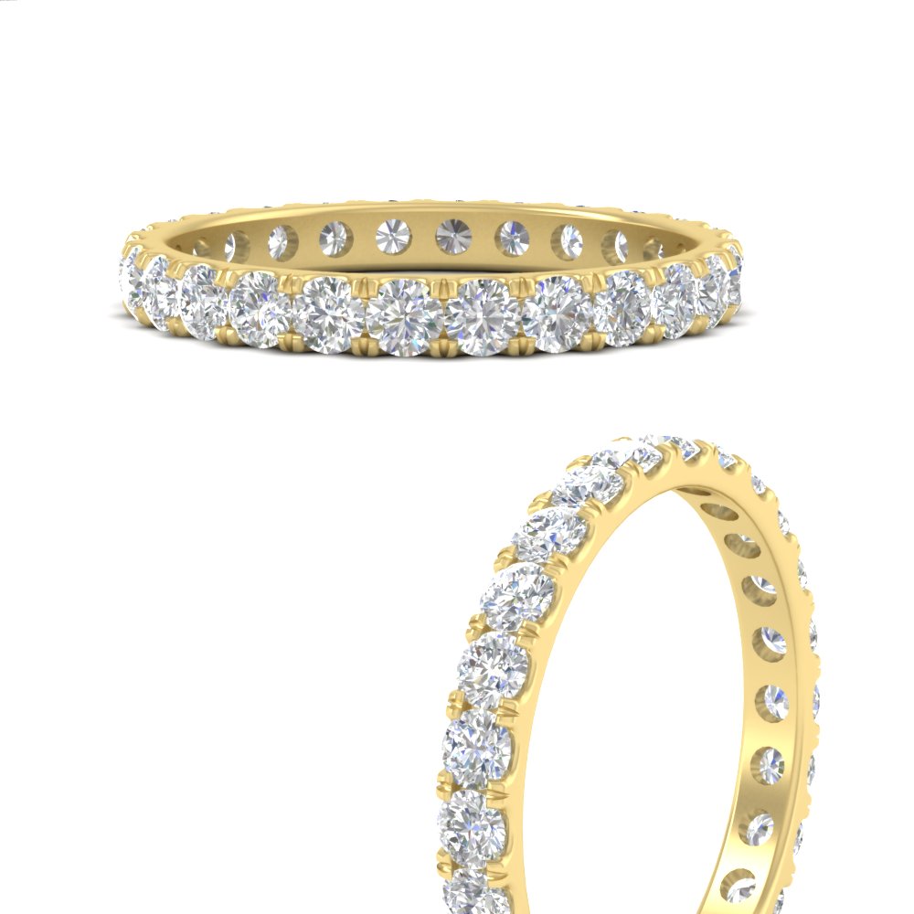 U Prong Round Eternity Band One Carat