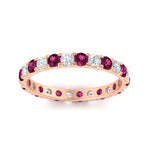 Load image into Gallery viewer, U Prong Round Eternity Band One Carat
