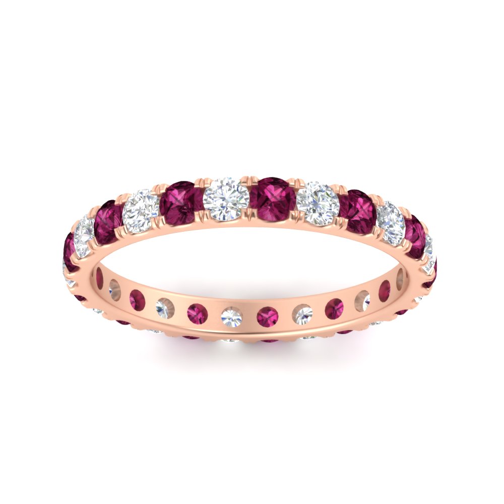 U Prong Round Eternity Band One Carat