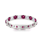 Load image into Gallery viewer, U Prong Round Eternity Band One Carat
