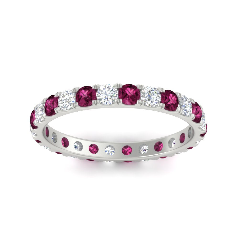 U Prong Round Eternity Band One Carat