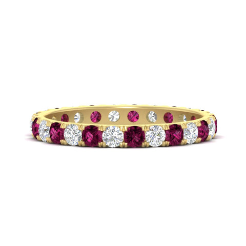 u-prong-round-diamond-eternity-band-one-carat-pink-sapphire-in-yellow-gold-FDEWB8371GSADRPI-1.00CT-NL-YG