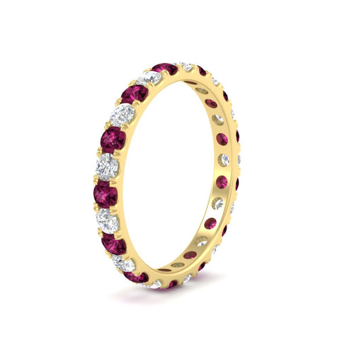 u-prong-round-diamond-eternity-band-one-carat-pink-sapphire-in-yellow-gold-FDEWB8371GSADRPIANGLE2-1.00CT-NL-YG