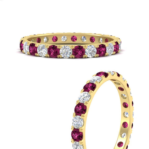 u-prong-round-diamond-eternity-band-one-carat-pink-sapphire-in-yellow-gold-FDEWB8371GSADRPIANGLE3-1.00CT-NL-YG