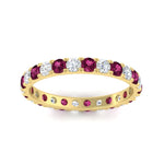 Load image into Gallery viewer, U Prong Round Eternity Band One Carat
