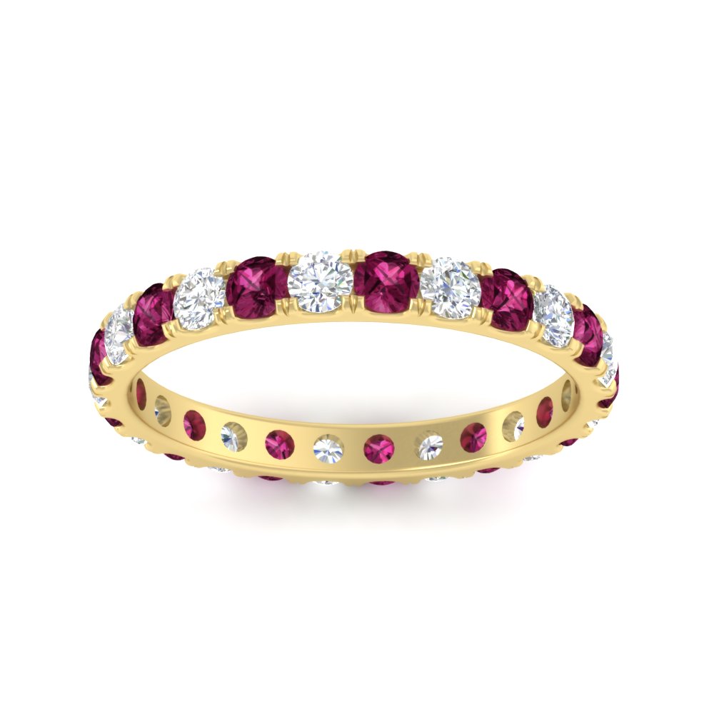 U Prong Round Eternity Band One Carat