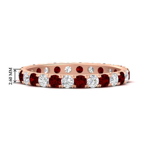 u-prong-round-diamond-eternity-band-one-carat-ruby-in-rose-gold-FDEWB8371GRUDR-1.00CT-NL-RG-HW