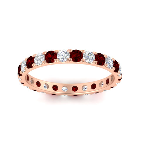 u-prong-round-diamond-eternity-band-one-carat-ruby-in-rose-gold-FDEWB8371GRUDRANGLE5-1.00CT-NL-RG