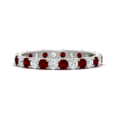 u-prong-round-diamond-eternity-band-one-carat-ruby-in-white-gold-FDEWB8371GRUDR-1.00CT-NL-WG